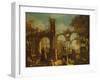 Ruins of the Baths of Caracalla (Oil on Canvas)-Giovanni Ghisolfi-Framed Giclee Print