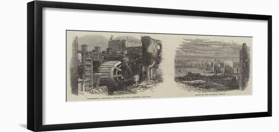 Ruins of the Carbine Factory and Railway Station at Richmond-null-Framed Giclee Print