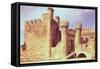 Ruins of the Castle of the Knights Templar, Ponferrada, Spain-null-Framed Stretched Canvas