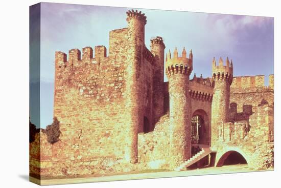 Ruins of the Castle of the Knights Templar, Ponferrada, Spain-null-Stretched Canvas