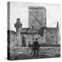 Ruins of the Cathedral and St Martin's Cross, Iona, Argyll and Bute, Scotland, Late 19th Century-George Washington Wilson-Stretched Canvas