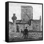 Ruins of the Cathedral and St Martin's Cross, Iona, Argyll and Bute, Scotland, Late 19th Century-George Washington Wilson-Framed Stretched Canvas