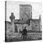 Ruins of the Cathedral and St Martin's Cross, Iona, Argyll and Bute, Scotland, Late 19th Century-George Washington Wilson-Stretched Canvas