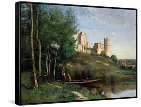 Ruins of the Chateau De Pierrefonds, C.1830-35-Jean-Baptiste-Camille Corot-Framed Stretched Canvas