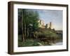 Ruins of the Chateau De Pierrefonds, C.1830-35-Jean-Baptiste-Camille Corot-Framed Giclee Print