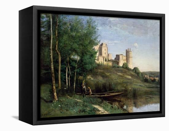 Ruins of the Chateau De Pierrefonds, C.1830-35-Jean-Baptiste-Camille Corot-Framed Stretched Canvas