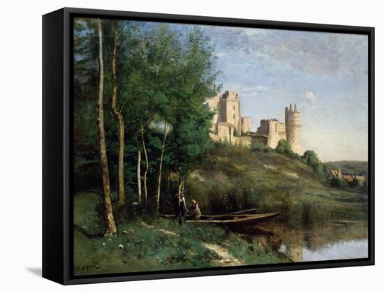 Ruins of the Chateau De Pierrefonds, C.1830-35-Jean-Baptiste-Camille Corot-Framed Stretched Canvas