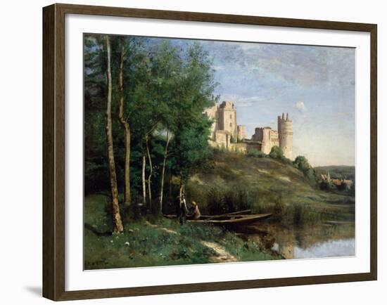 Ruins of the Chateau De Pierrefonds, C.1830-35-Jean-Baptiste-Camille Corot-Framed Giclee Print