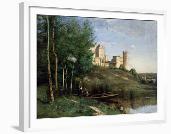 Ruins of the Chateau De Pierrefonds, C.1830-35-Jean-Baptiste-Camille Corot-Framed Giclee Print