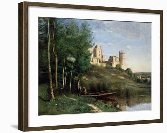 Ruins of the Chateau De Pierrefonds, C.1830-35-Jean-Baptiste-Camille Corot-Framed Giclee Print