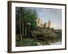 Ruins of the Chateau De Pierrefonds, C.1830-35-Jean-Baptiste-Camille Corot-Framed Giclee Print