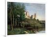 Ruins of the Chateau De Pierrefonds, C.1830-35-Jean-Baptiste-Camille Corot-Framed Giclee Print