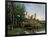 Ruins of the Chateau De Pierrefonds, C.1830-35-Jean-Baptiste-Camille Corot-Framed Giclee Print