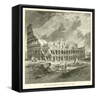 Ruins of the Coliseum, Amphitheatrum Flavium, Rome-null-Framed Stretched Canvas