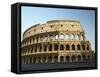 Ruins of the Coliseum in Rome Against Blue Sky-null-Framed Stretched Canvas