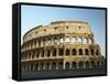 Ruins of the Coliseum in Rome Against Blue Sky-null-Framed Stretched Canvas