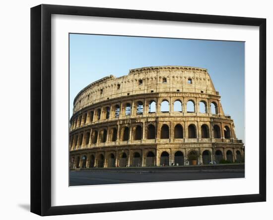 Ruins of the Coliseum in Rome Against Blue Sky-null-Framed Photographic Print