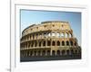 Ruins of the Coliseum in Rome Against Blue Sky-null-Framed Photographic Print