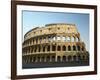 Ruins of the Coliseum in Rome Against Blue Sky-null-Framed Photographic Print