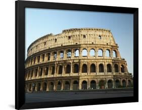 Ruins of the Coliseum in Rome Against Blue Sky-null-Framed Photographic Print