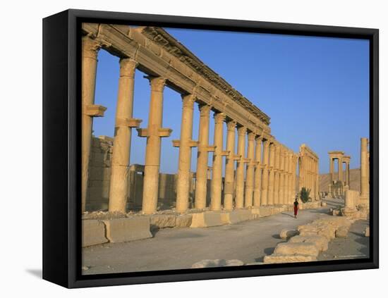 Ruins of the Colonnade, Palmyra, Unesco World Heritage Site, Syria, Middle East-Alison Wright-Framed Stretched Canvas
