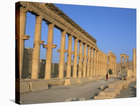 Ruins of the Colonnade, Palmyra, Unesco World Heritage Site, Syria, Middle East-Alison Wright-Stretched Canvas