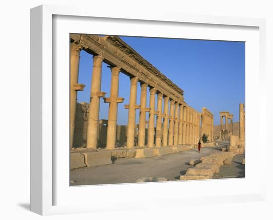 Ruins of the Colonnade, Palmyra, Unesco World Heritage Site, Syria, Middle East-Alison Wright-Framed Photographic Print