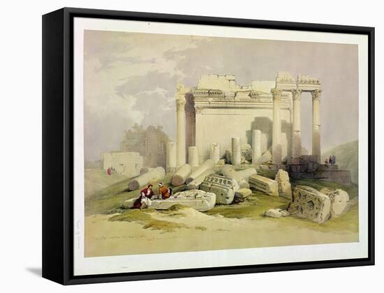 Ruins of the Eastern Portico of the Temple of Baalbec, May 6th 1839-David Roberts-Framed Stretched Canvas