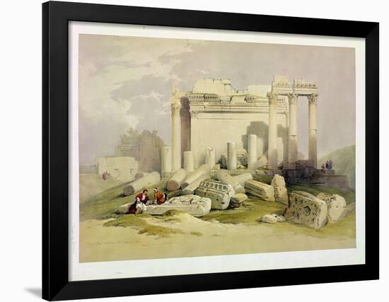 Ruins of the Eastern Portico of the Temple of Baalbec, May 6th 1839-David Roberts-Framed Giclee Print