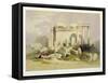 Ruins of the Eastern Portico of the Temple of Baalbec, May 6th 1839-David Roberts-Framed Stretched Canvas