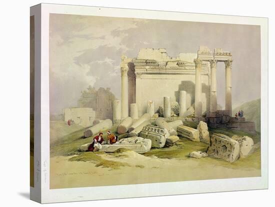 Ruins of the Eastern Portico of the Temple of Baalbec, May 6th 1839-David Roberts-Stretched Canvas