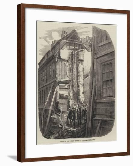 Ruins of the Fallen Houses in Pilgrim-Street, City-null-Framed Giclee Print