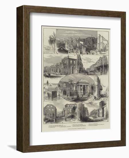 Ruins of the Fire at Kingston, Jamaica-Thomas Sulman-Framed Giclee Print