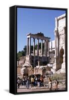 Ruins of the Forum and Temple of Saturn, Rome-null-Framed Stretched Canvas