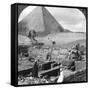 Ruins of the Granite Temple, the Sphinx and Great Pyramid, Egypt, 1905-Underwood & Underwood-Framed Stretched Canvas