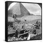 Ruins of the Granite Temple, the Sphinx and Great Pyramid, Egypt, 1905-Underwood & Underwood-Framed Stretched Canvas