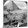 Ruins of the Granite Temple, the Sphinx and Great Pyramid, Egypt, 1905-Underwood & Underwood-Mounted Photographic Print