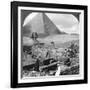 Ruins of the Granite Temple, the Sphinx and Great Pyramid, Egypt, 1905-Underwood & Underwood-Framed Photographic Print