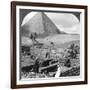 Ruins of the Granite Temple, the Sphinx and Great Pyramid, Egypt, 1905-Underwood & Underwood-Framed Photographic Print