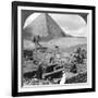 Ruins of the Granite Temple, the Sphinx and Great Pyramid, Egypt, 1905-Underwood & Underwood-Framed Photographic Print