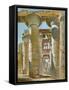 Ruins of the Great Temple at Karnak, Site of the City of Thebes in Ancient Egypt-null-Framed Stretched Canvas