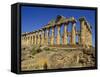 Ruins of the Greek Temples at Selinunte on the Island of Sicily, Italy, Europe-Newton Michael-Framed Stretched Canvas