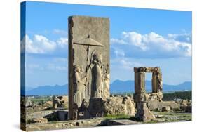 Ruins of the Hadish Palace, Persepolis, Fars Province, Islamic Republic of Iran, Middle East-G&M Therin-Weise-Stretched Canvas