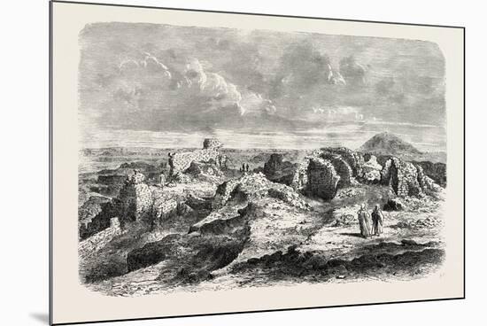 Ruins of the Labyrinth and its Pyramid, Egypt, 1879-null-Mounted Premium Giclee Print