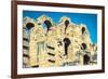 Ruins of the Largest Colosseum in in North Africa. El Jem,Tunisia. Unesco-perszing1982-Framed Photographic Print