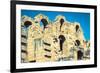 Ruins of the Largest Colosseum in in North Africa. El Jem,Tunisia. Unesco-perszing1982-Framed Photographic Print