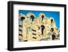 Ruins of the Largest Colosseum in in North Africa. El Jem,Tunisia. Unesco-perszing1982-Framed Photographic Print