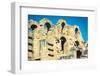 Ruins of the Largest Colosseum in in North Africa. El Jem,Tunisia. Unesco-perszing1982-Framed Photographic Print