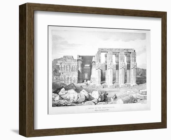 Ruins of the Memnonium at the Cemetery of Thebes, C1800-1870-George Barnard-Framed Giclee Print