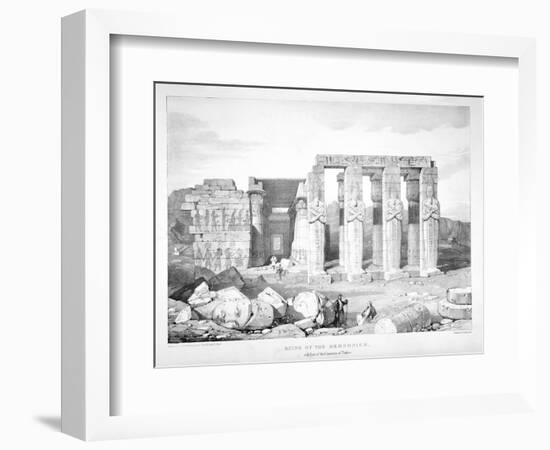 Ruins of the Memnonium at the Cemetery of Thebes, C1800-1870-George Barnard-Framed Giclee Print